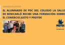 El alumnado de PDC del Colegio La Salle de Benicarló recibe una formación sobre el Comercio Justo y PROYDE