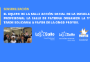 El equipo de La Salle Acción Social de la Escuela Profesional de Paterna organiza la 1ª Tarde Solidaria a favor de la ONGD PROYDE