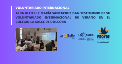 Alba Alfieri y María Santacruz dan testimonio de su voluntariado internacional de verano en el Colegio La Salle de L’Alcora